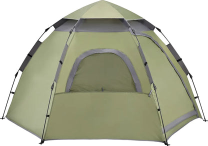 Pro-Tec Campingzelt Nybro Für 2-3 Personen Kuppelzelt 240 X 205 X 140 Cm Sekundenzelt Sofortzelt Festivalzelt Camping Automatik Zelt Wasserdicht Grün