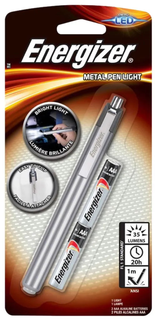 Energizer Taschenlampe Led Batterie 35 Lm 14 Cm Metall Silber