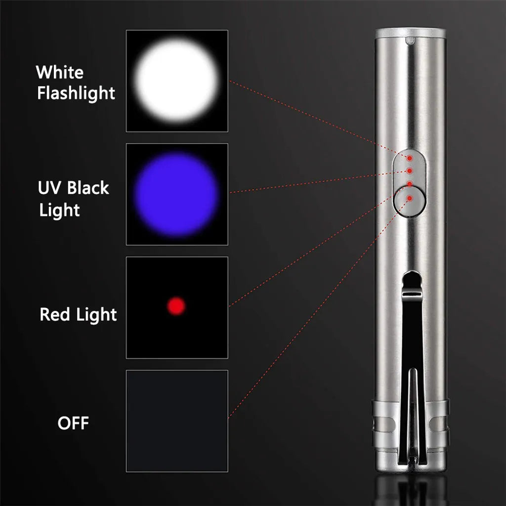  Laserpointer Für Katzen USB Wiederaufladbar, Cat Dog Interactive Lazer Toy, Heimtier-Übungs-Chaser-Tool, 3-Modus,Taschenlampen