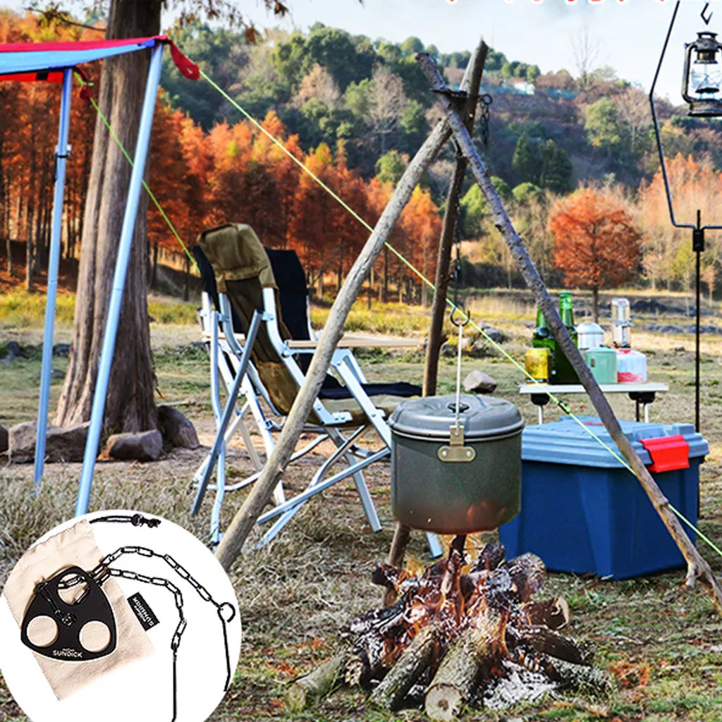  Sundick Camping Stativ H?ngetopfhalterung Barbecue Rack Hanger Edelstahl Stativ Fš¹r H?ngetopf