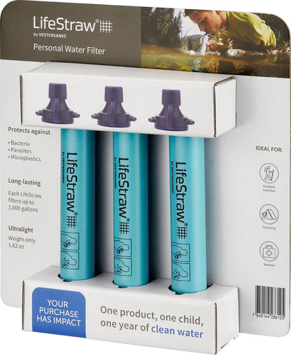  LifeStraw Personal 3-er Pack - Kompakter Trinkhalm Trinkwasserfilter
