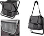  LEX MC2512 Falterbarer Anglersitz Campingstuhl Kühltasche Schwarz Anthrazit 29x42x36cm