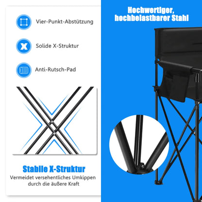 COSTWAY Klappstuhl Campingstuhl Belastbar Bis 120kg, Regiestuhl Faltbar Mit Tragetasche, Faltstuhl Für Strand, Camping, Garten, Outdoor, Terrasse