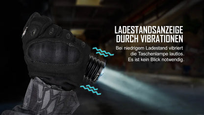 OLIGHT Warrior X 3 Schwarz LED Taschenlampe 2500 Lumen 560 Meter Leuchtweite, USB Wiederaufladbar IPX8 Wasserdicht