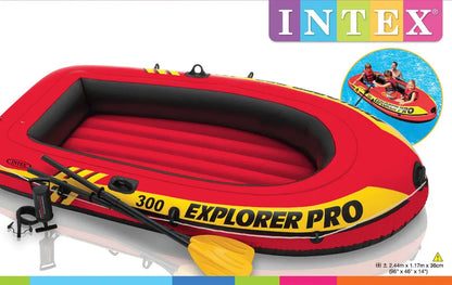  INTEX Explorer Pro 300 Set Aufblasbares Boot Mit Ruder Und Pumpe 58358NP