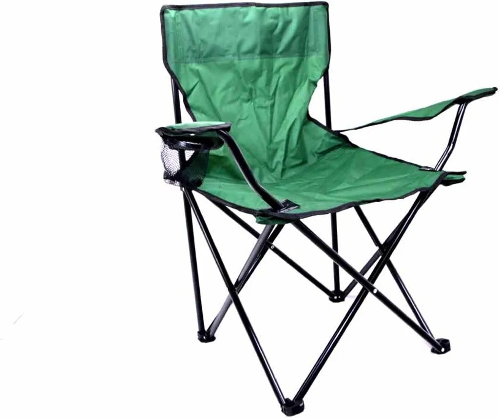  Linder Exclusiv Campingstuhl Mit Getränkehalter, Anglersessel Grün