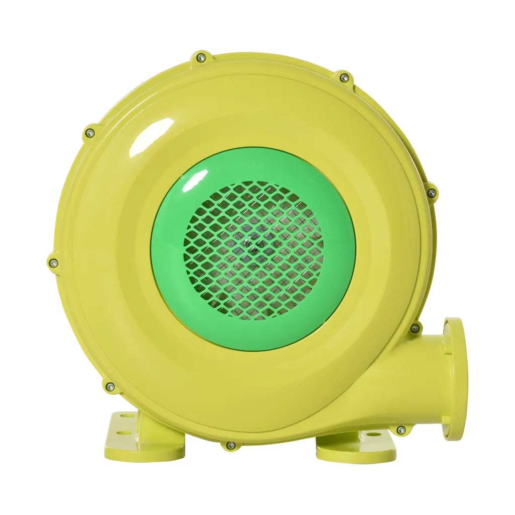  Outsunny Elektrische Luftpumpe Gebläsepumpe 450W Elektrische Pumpen Schnellbefüllbarer Inflator-Deflator Mit Einem Griff Leichtgewichtig Tragbar Für Boot Kissen Kinderpool ABS Gelb+Grün 35x26x33,5cm