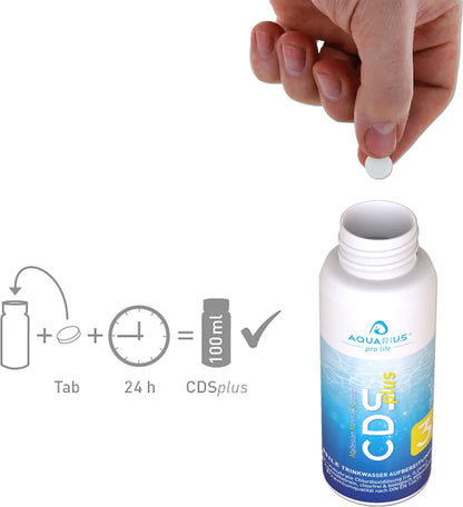  AQUARIUS Pro Life ® - CDSplus 100 Ml - Patentierte Chlordioxid Lösung I CDL Tropfen I Chlorine Dioxide Solution I Auf Wunsch Aktivierbar I Das Original