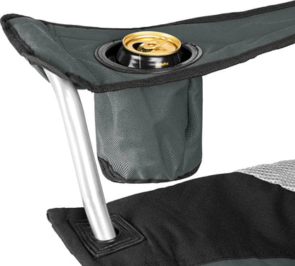 Tectake 2 Campingstühle Mit Polsterung - Grau