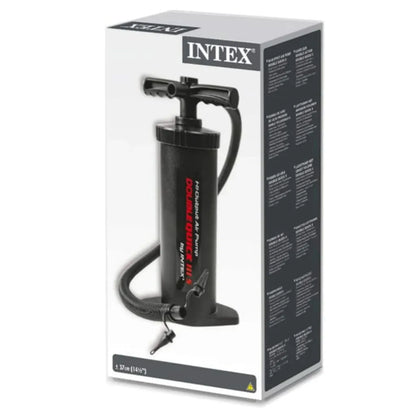  Intex Doppelhub Luftpumpe Double Quick IIIS 37cm 7/10/18mm Adapter
