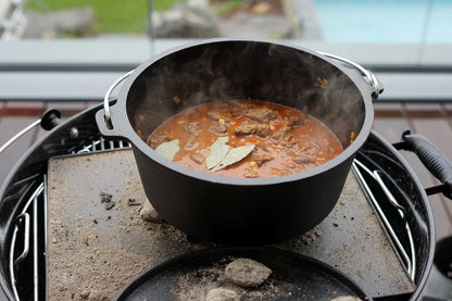  BBQ-Toro Dutch Oven DO45AX, 3,1 L Alpha Gusseisen Kochtopf, Gusstopf
