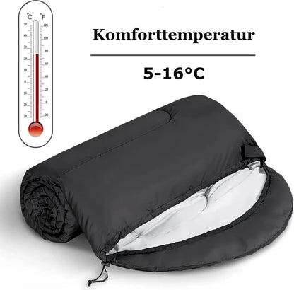  Hikemeister® Mumien Schlafsack Deckenschlafsack Mit Kopfteil 220 X 75 Cm 950 G - Farbe: Schwarz