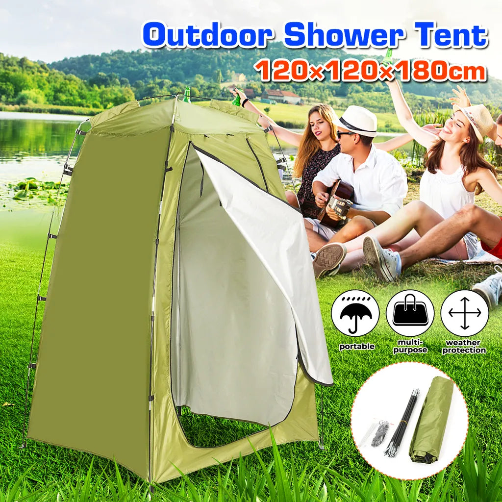  Duschzelt Toilettenzelt Umkleidezelt Angelzelt Beistellzelt Pop-up Zelt Camping Zelt Wasserdicht 120x120x180cm