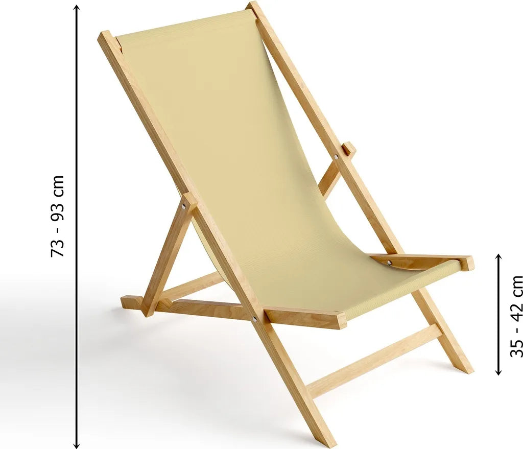  Holz-Liegestuhl Klappbar Klappliegestuhl Sonnenliege Strandstuhl Wechselbezug Motiv Pink [119]