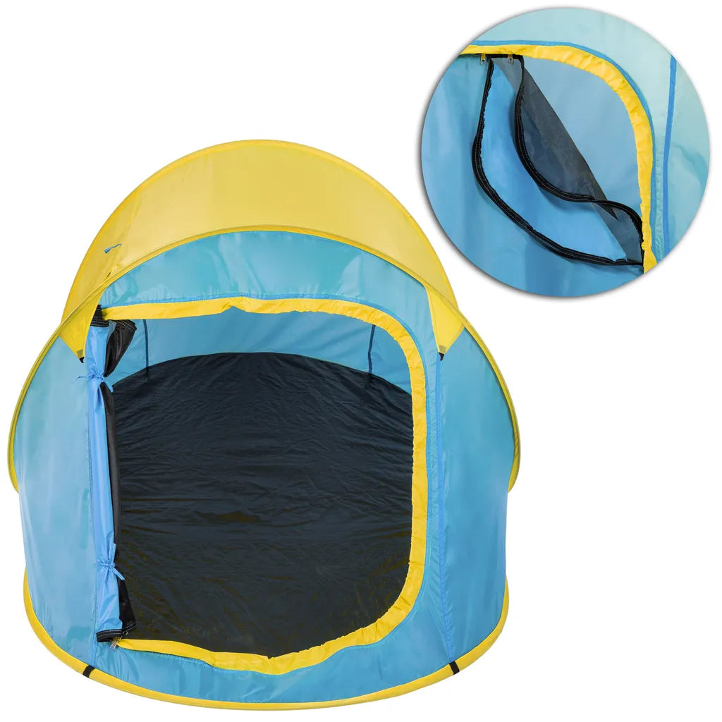  Tectake Pop-Up Wurfzelt - Blau/gelb