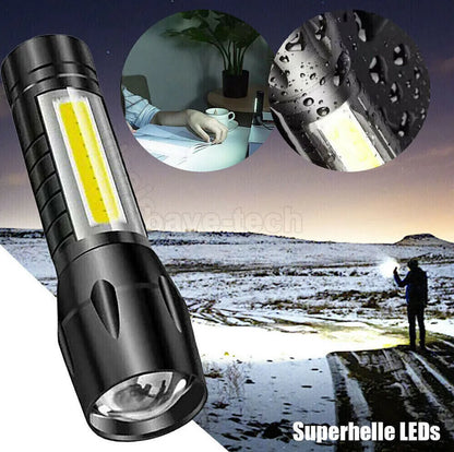  Super Hell LED Taschenlampe 250000 Lumen USB Zoom Torch Wiederaufladbare Mini Camping Arbeitslicht Taschenlampe