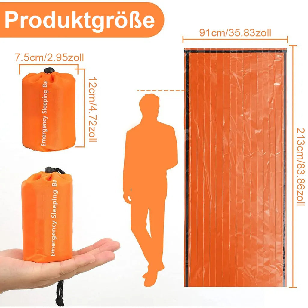  Notfall,Schlafsack,Ultraleicht,,wasserdicht,,Thermo-Überlebens-Bivy-Sack,,Überlebens-Unterschlupf,,Notfalldecke,für,Camping