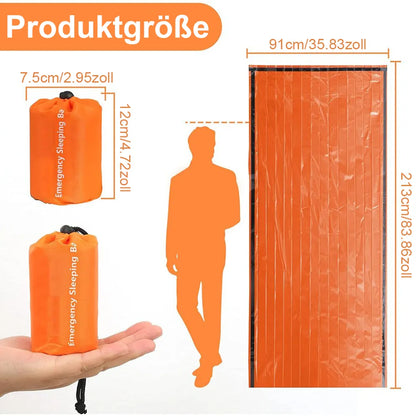  Notfall,Schlafsack,Ultraleicht,,wasserdicht,,Thermo-Überlebens-Bivy-Sack,,Überlebens-Unterschlupf,,Notfalldecke,für,Camping