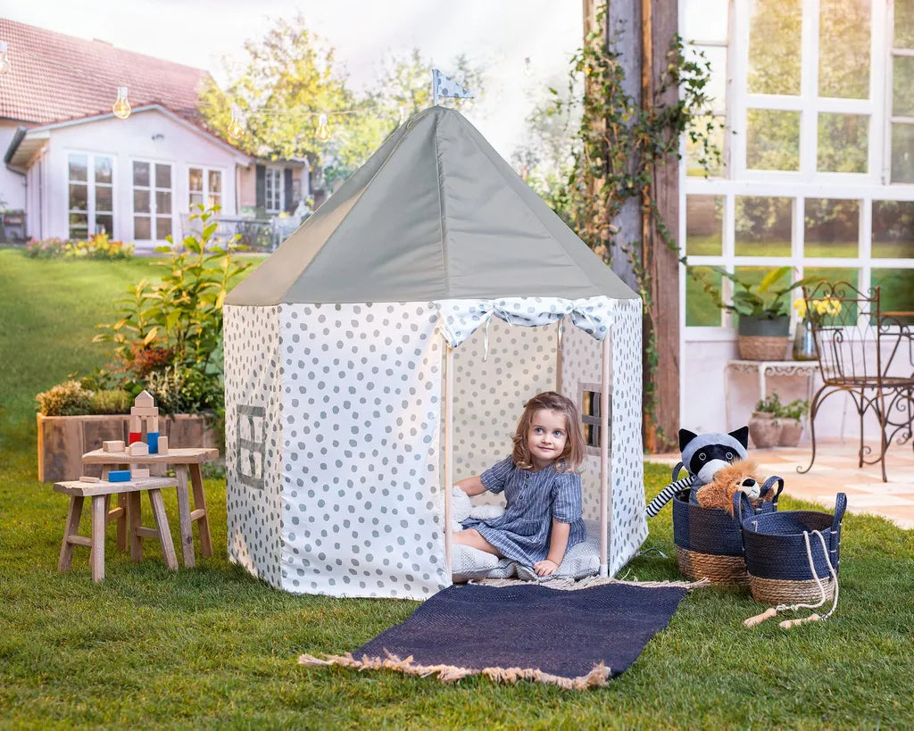  Spielzelt 'Dots', Dekoratives Pünktchenmuster, Pappelholz, Kinder, Zelt, Spielen