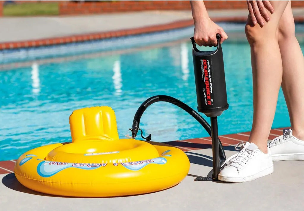  Intex Doppelhub Luftpumpe Double Quick II 36cm 6.7/8.5/18mm Adapter