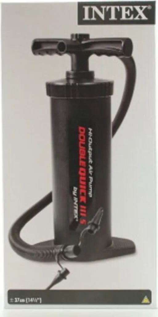  Intex Doppelhub Luftpumpe Double Quick IIIS 37cm 7/10/18mm Adapter