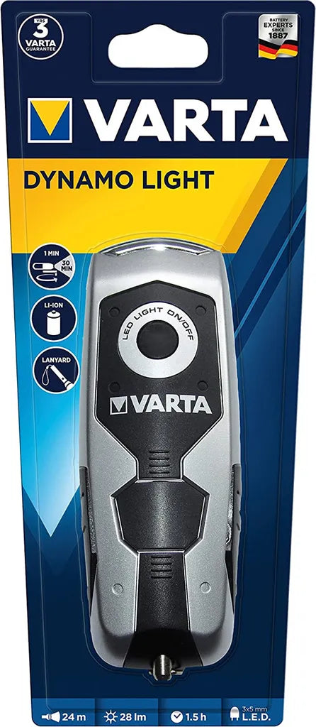  VARTA Taschenlampe "Dynamo Light LED" Spritzwassergeschützt