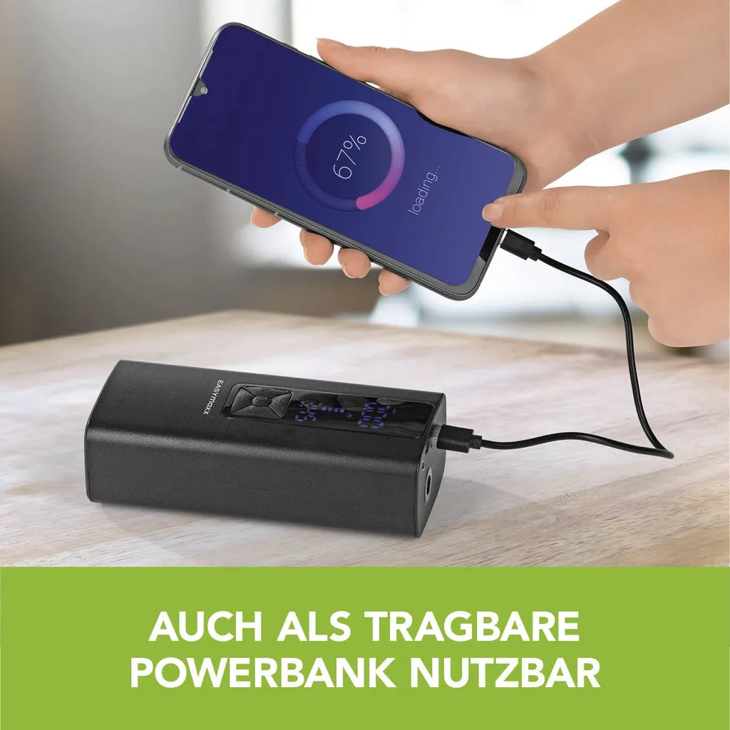  EASYmaxx Akku-Handkompressor Mit Digital-Display - Schwarz