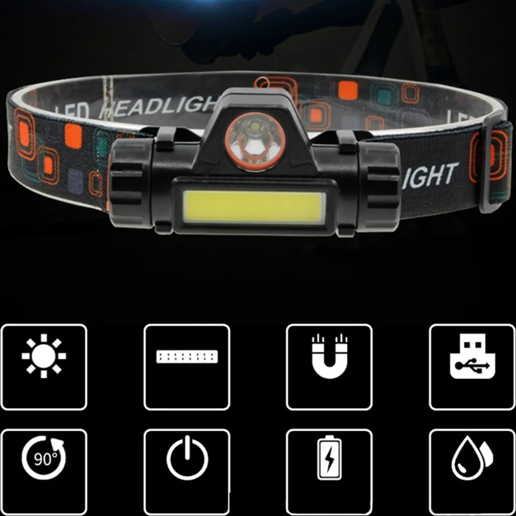  Superheller LED-Scheinwerfer Wiederaufladbar Scheinwerfer Taschenlampe Camping