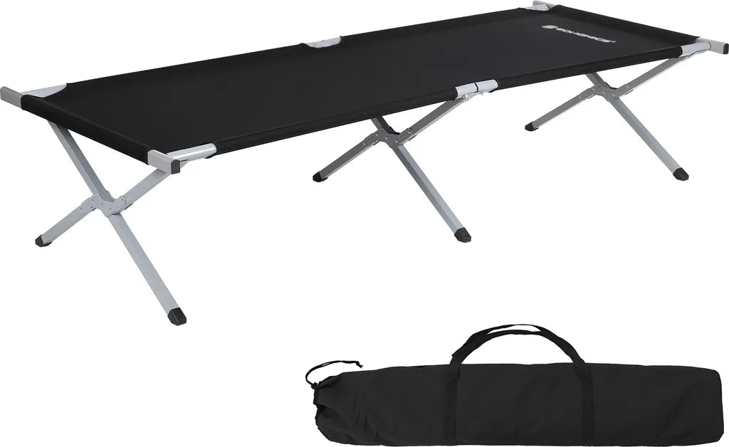  SONGMICS Gartenliege Schwarz Oxford-Gewebe XXXL 210 X 72 X 45 Cm Bis 260 Kg Belastbar Feldbett Stahl Sonnenliege GCB21H
