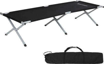  SONGMICS Gartenliege Schwarz Oxford-Gewebe XXXL 210 X 72 X 45 Cm Bis 260 Kg Belastbar Feldbett Stahl Sonnenliege GCB21H