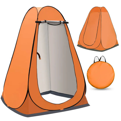  Duschzelt Toilettenzelt Umkleidezelt Camping Zelt Beistellzelt 150X150X190CM Orange