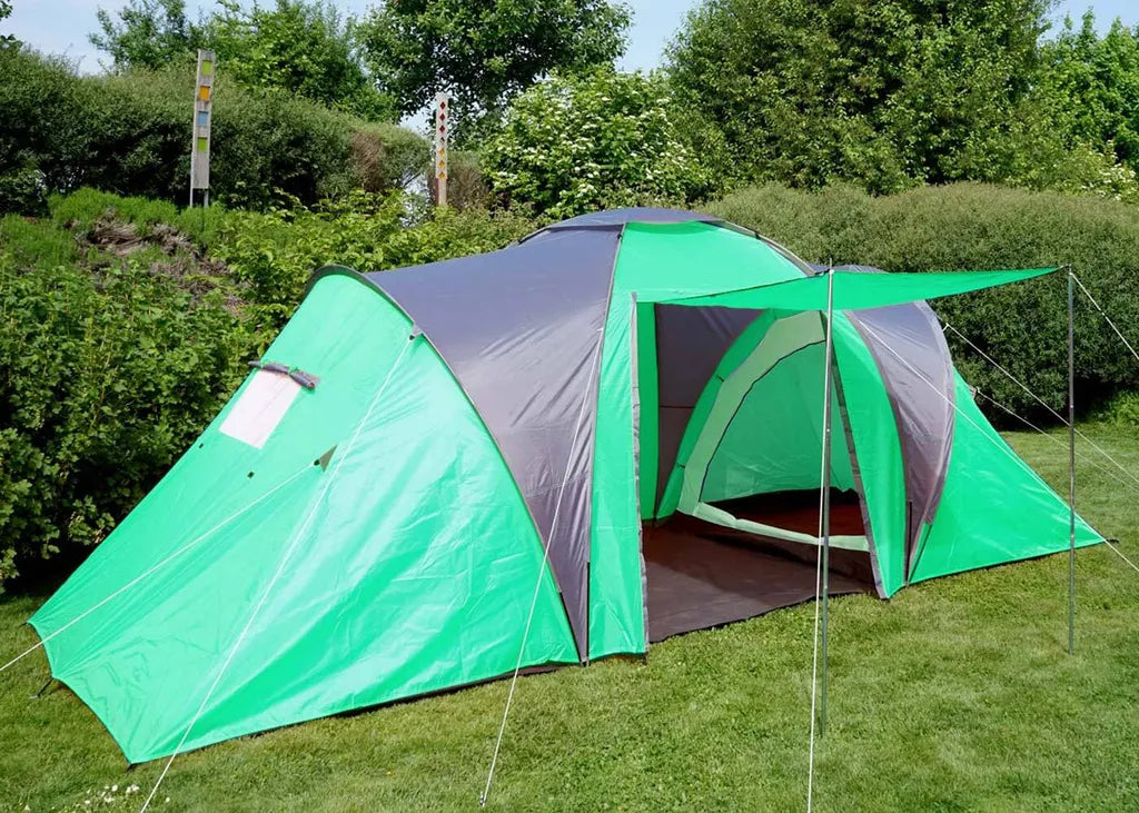  Campingzelt Loksa, 4-Mann Zelt Kuppelzelt Igluzelt Festival-Zelt, 4 Personen Grün