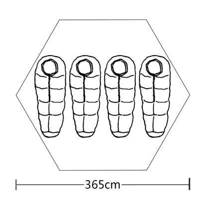  VidaXL Zelt Für 4 Personen Grau