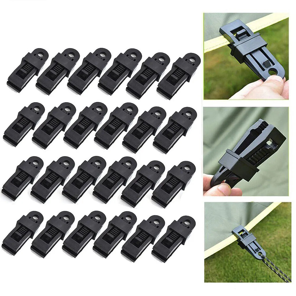  24x Campingzelte Planenhalter Planen Befestigung Klemme Clips Spanner Für Zelt Abdeckplane