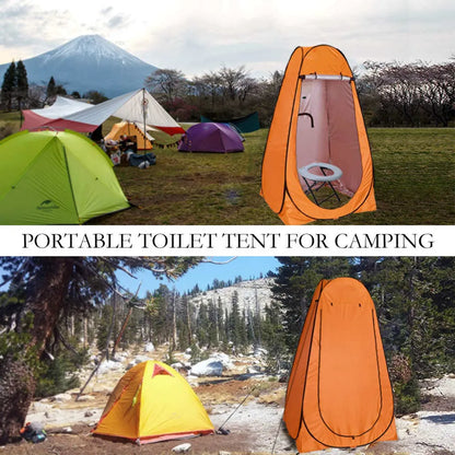  Duschzelt Toilettenzelt Umkleidezelt Camping Zelt Beistellzelt 150X150X190CM Orange