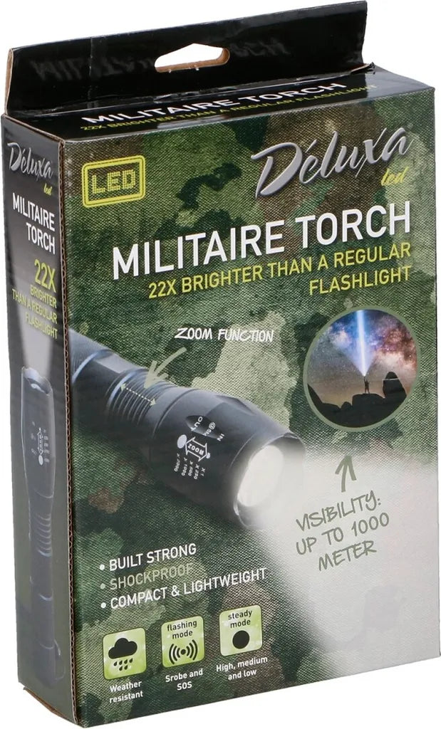  DÉLUXA LED Militär Taschenlampe