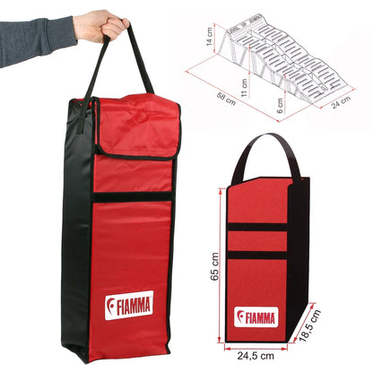  Fiamma Jumbo Stufenkeile, Auffahr-Keil 2er Set - Bis 5000 Kg, 58 X 6/11 X 14 Cm Für Wohnwagen Oder Wohnmobil
