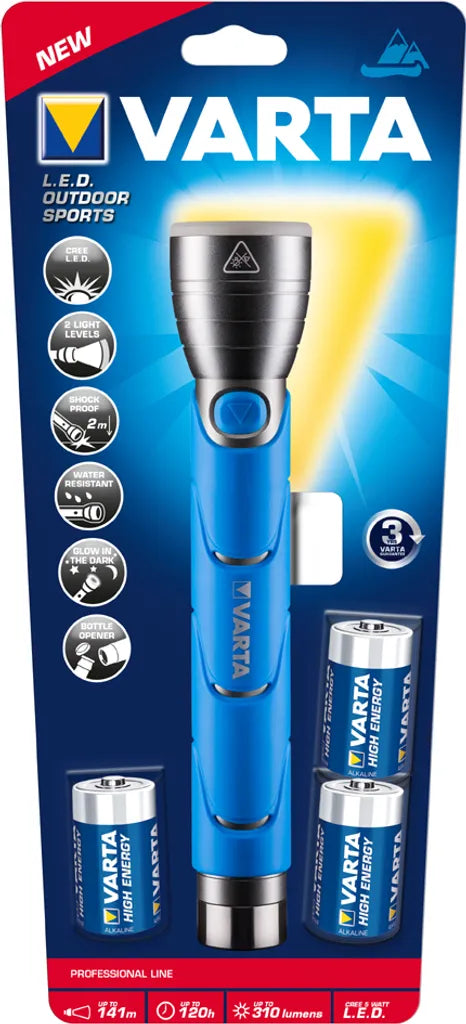  VARTA LED Taschenlampe "Outdoor Sports Flashlight" 3 C