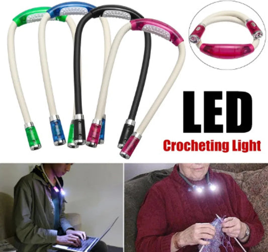  Verstellbare Bücherlampe 4 LED Hands Free Hängelampe, Flexibles Leselicht Zum Lesen Im Bett, 3 Helligkeitsstufen, Grün