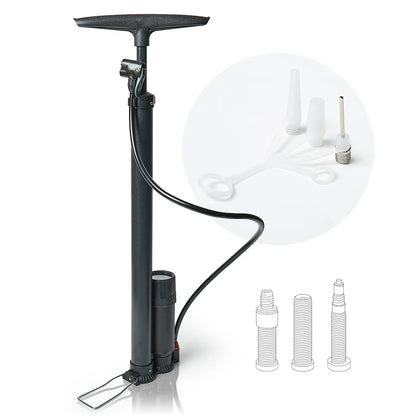 Fahrradpumpe Alle Ventile Sport Luftpumpe Standpumpe Manometer Standluftpumpe