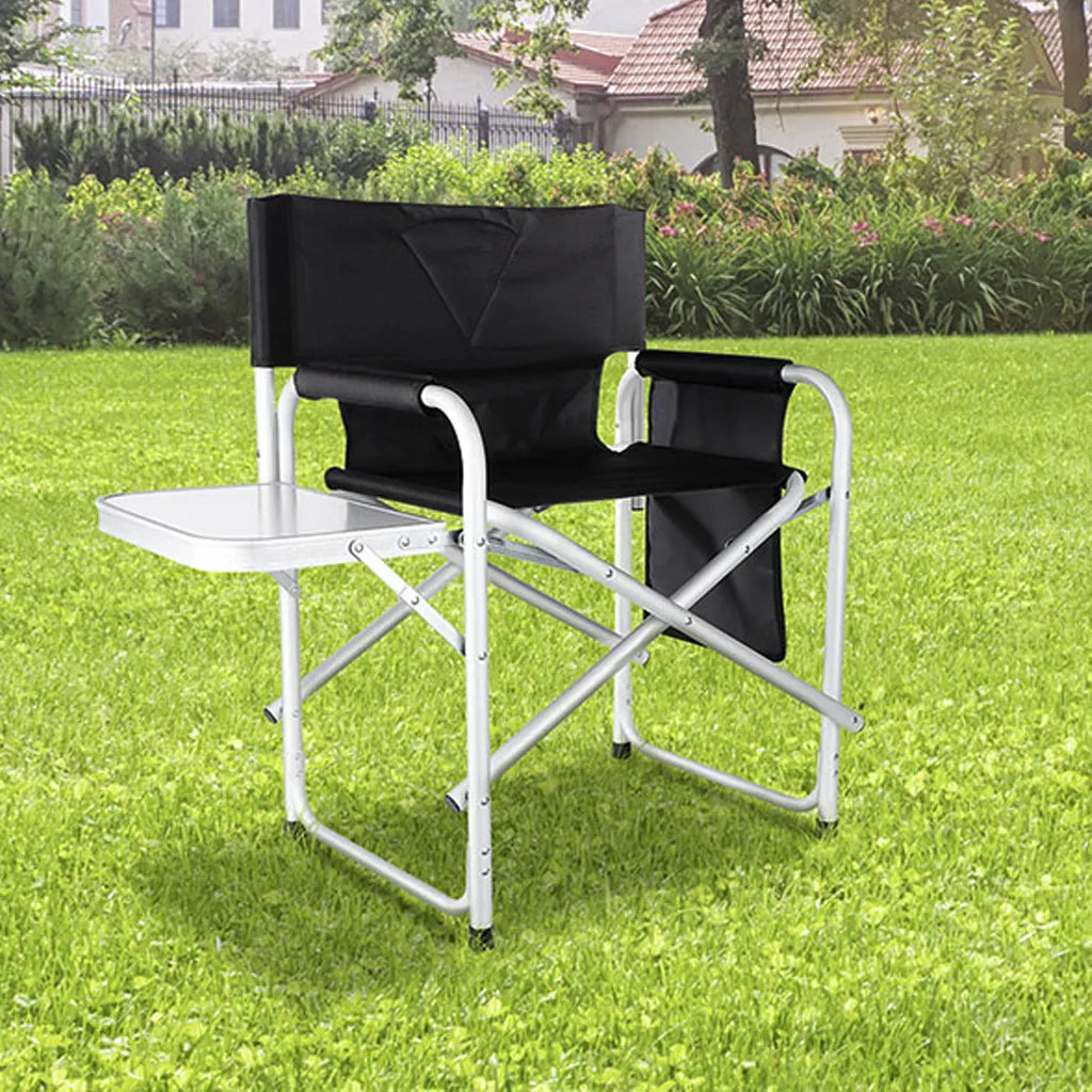  Regiestuhl Mit Tisch Und Tasche - 47x57x79cm - Aluminium-Polyester - Max 120kg