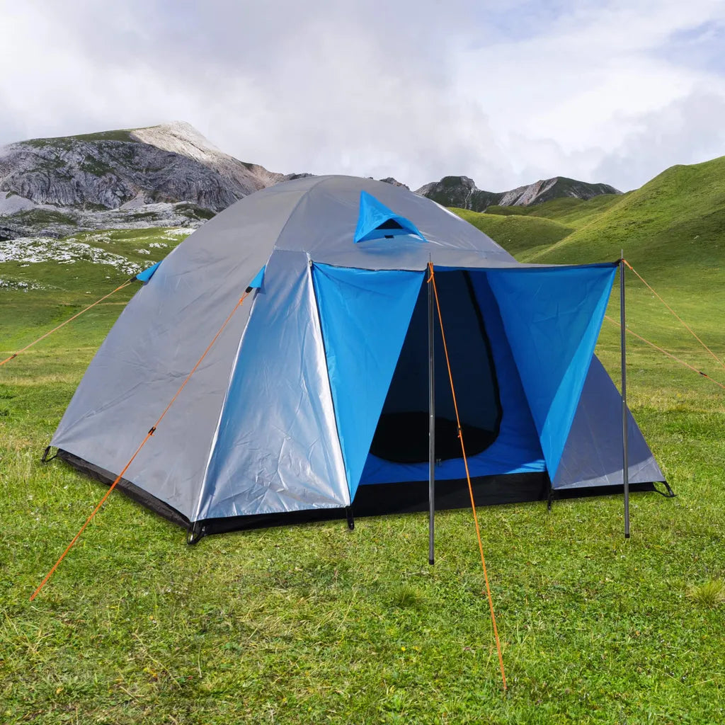  Iglu Zelt - 3 Personen - 210 X 210 X 130cm - Anthrazit/Blau