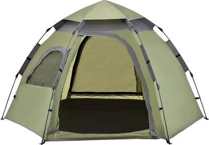Pro-Tec Campingzelt Nybro Für 2-3 Personen Kuppelzelt 240 X 205 X 140 Cm Sekundenzelt Sofortzelt Festivalzelt Camping Automatik Zelt Wasserdicht Grün