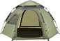 Pro-Tec Campingzelt Nybro Für 2-3 Personen Kuppelzelt 240 X 205 X 140 Cm Sekundenzelt Sofortzelt Festivalzelt Camping Automatik Zelt Wasserdicht Grün