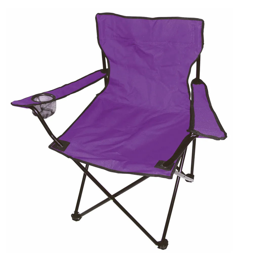  Campingstuhl Mit Getränkehalter - Lila - Camping Strand Und Garten Klappstuhl