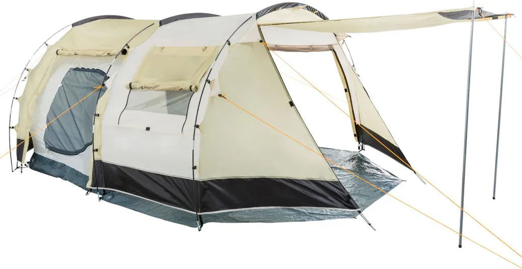  CampFeuer Zelt Super+ Für 4 Personen | Sand / Schwarz | 3000 Mm Wassersäule