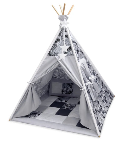  Amilian Tipi Zelt Für Kinder, Spielzelt Mit Gepolsterter Matte / Tipidecke / Bodenmatte Und Dekokissen, Zelt Kinderzimmer, Tippi Teepee