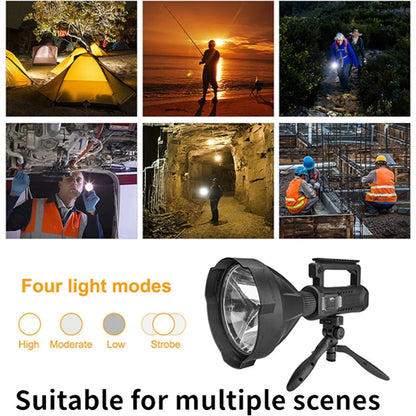  90000 Lumens Wiederaufladbare LED Scheinwerfer Taschenlampe Suchscheinwerfer Mit Stativ & USB-Ausgang