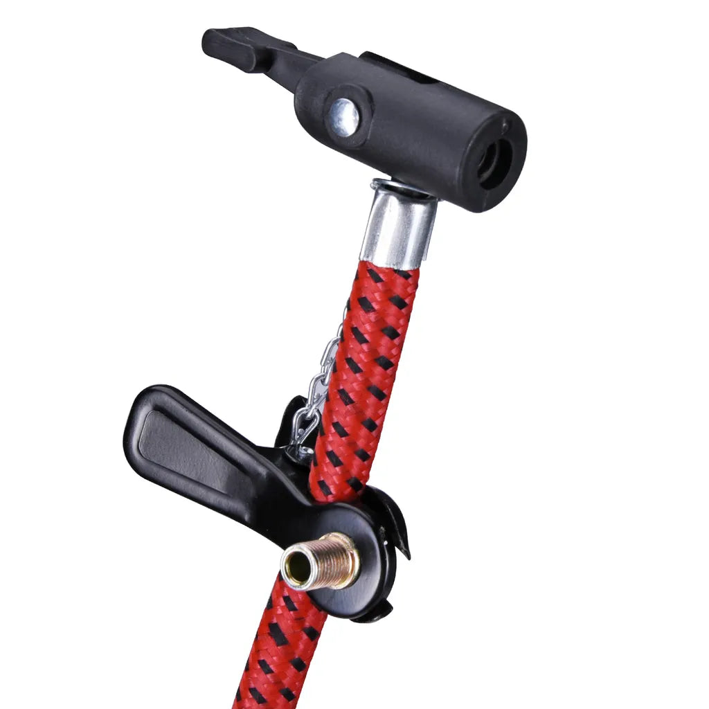  Monzana Standluftpumpe Inkl 3 Zusatzadapter 60/100 Cm Schlauch Luftpumpe Bis 7 Bar Für Fahrrad Auto Luftmatratze Motorrad , Model:7 Bar