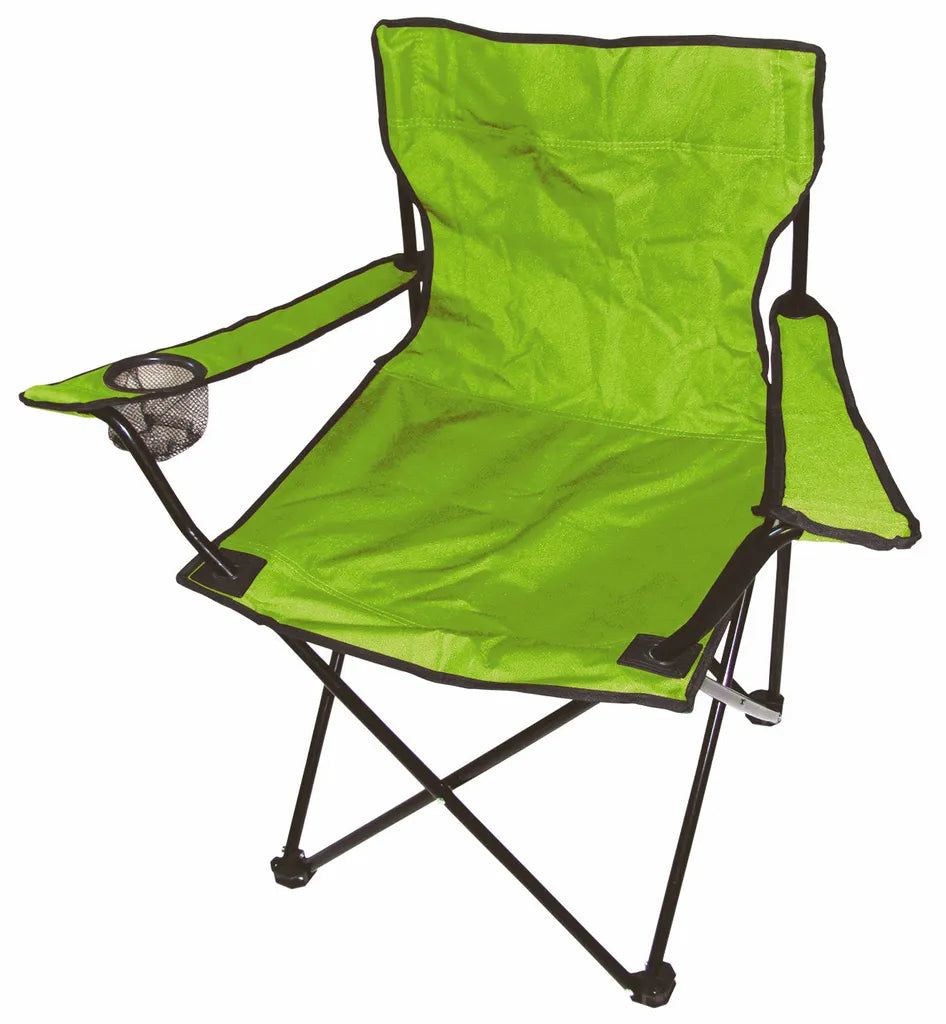  Campingstuhl Mit Getränkehalter - Limette - Garten Strand Camping Angel Klapp Stuhl Mit Tragetasche